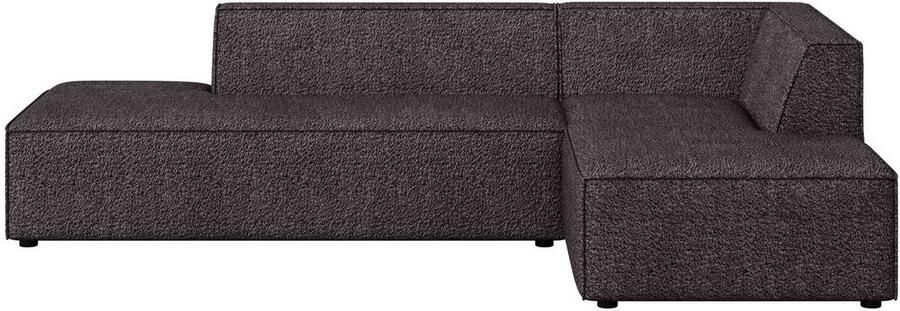 INOSIGN Hoekbank Cavan met ottomane links of rechts bestelbaar L-vorm met golfondersteuning afmetingen B D H: 270 180 72 cm