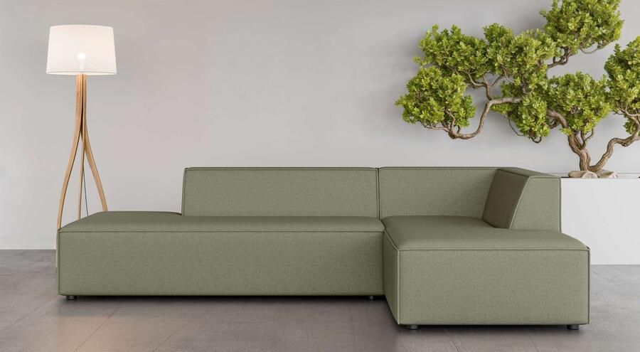 INOSIGN Hoekbank Cavan met ottomane links of rechts bestelbaar L-vorm met golfondersteuning afmetingen B D H: 270 180 72 cm - Foto 5