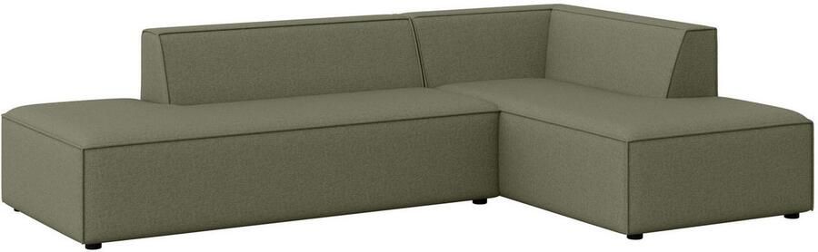 INOSIGN Hoekbank Cavan met ottomane links of rechts bestelbaar L-vorm met golfondersteuning afmetingen B D H: 270 180 72 cm - Foto 3