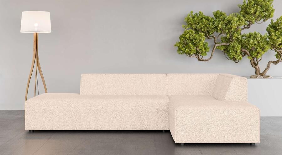 INOSIGN Hoekbank Cavan met ottomane links of rechts bestelbaar L-vorm met golfondersteuning afmetingen B D H: 270 180 72 cm - Foto 5