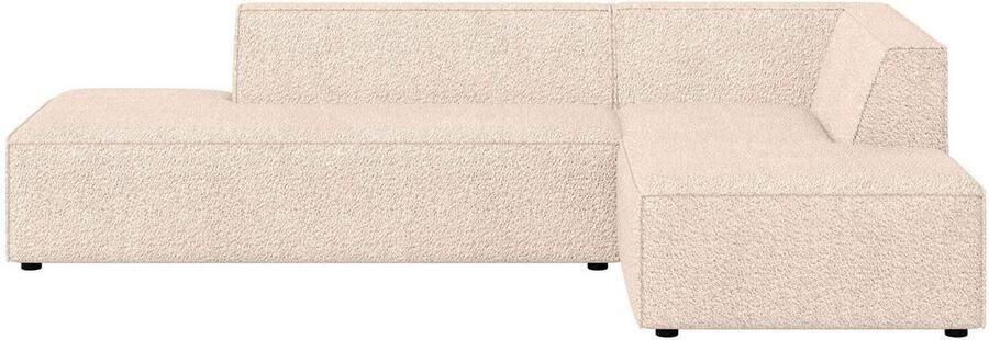 INOSIGN Hoekbank Cavan met ottomane links of rechts bestelbaar L-vorm met golfondersteuning afmetingen B D H: 270 180 72 cm