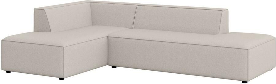 INOSIGN Hoekbank Cavan met ottomane links of rechts bestelbaar L-vorm met golfondersteuning afmetingen B D H: 270 180 72 cm - Foto 3