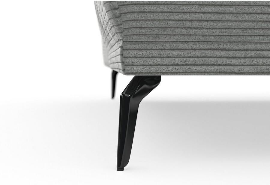 INOSIGN Hoekbank Coco L-vorm Verstelbare zitdiepte armleuning en hoofdeind cordbekleding poothoogte 15 cm