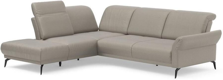 INOSIGN Hoekbank Coco L-vorm Verstelbare zitdiepte armleuning en hoofdeind cordbekleding poothoogte 15 cm - Foto 8