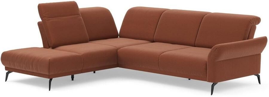 INOSIGN Hoekbank Coco L-vorm Verstelbare zitdiepte armleuning en hoofdeind cordbekleding poothoogte 15 cm - Foto 9