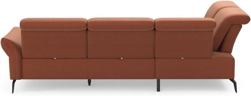 INOSIGN Hoekbank Coco L-vorm Verstelbare zitdiepte armleuning en hoofdeind cordbekleding poothoogte 15 cm - Foto 10