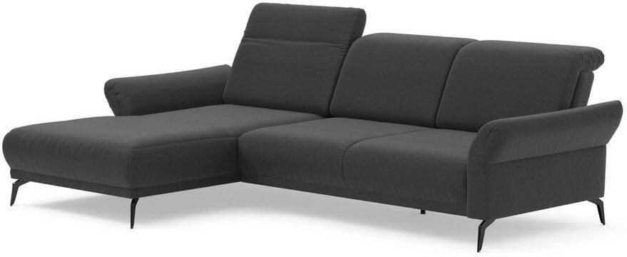 INOSIGN Hoekbank Coco L-vorm Verstelbare zitdiepte armleuning en hoofdeind cordbekleding poothoogte 15 cm - Foto 8