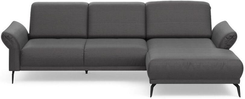 INOSIGN Hoekbank Coco L-vorm Verstelbare zitdiepte armleuning en hoofdeind cordbekleding poothoogte 15 cm - Foto 8