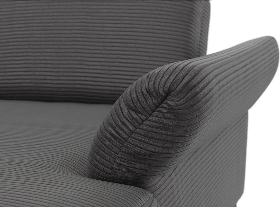 INOSIGN Hoekbank Coco L-vorm Verstelbare zitdiepte armleuning en hoofdeind cordbekleding poothoogte 15 cm - Foto 3