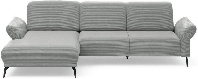 INOSIGN Hoekbank Coco L-vorm Verstelbare zitdiepte armleuning en hoofdeind cordbekleding poothoogte 15 cm - Foto 7