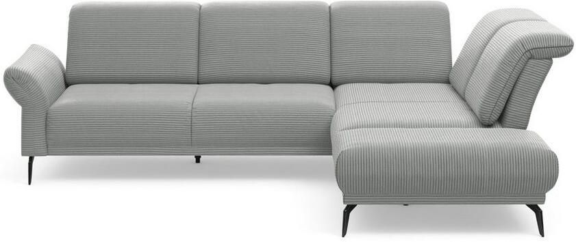 INOSIGN Hoekbank Coco L-vorm Verstelbare zitdiepte armleuning en hoofdeind cordbekleding poothoogte 15 cm - Foto 5