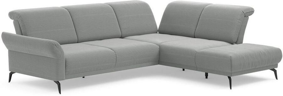 INOSIGN Hoekbank Coco L-vorm Verstelbare zitdiepte armleuning en hoofdeind cordbekleding poothoogte 15 cm - Foto 8