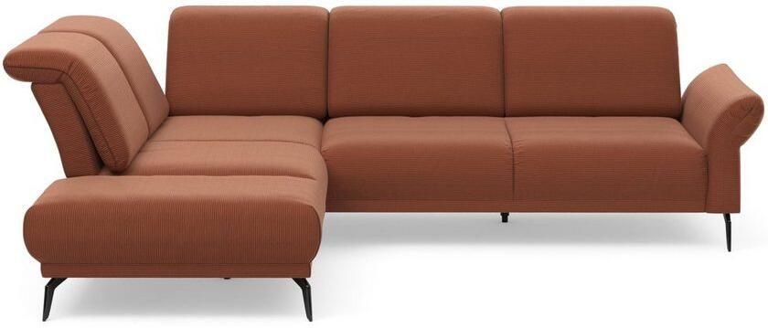 INOSIGN Hoekbank Coco L-vorm Verstelbare zitdiepte armleuning en hoofdeind cordbekleding poothoogte 15 cm - Foto 8