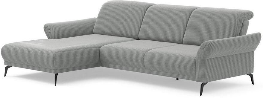 INOSIGN Hoekbank Coco L-vorm Verstelbare zitdiepte armleuning en hoofdeind cordbekleding poothoogte 15 cm - Foto 6