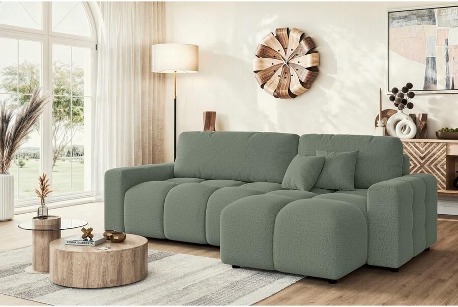 INOSIGN Hoekbank FELICI slaapbank 233cm L-vorm met recamiere aan beide zijden monteerbaar