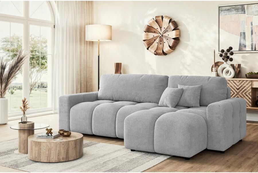 INOSIGN Hoekbank FELICI slaapbank 233cm L-vorm met recamiere aan beide zijden monteerbaar