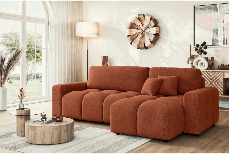 INOSIGN Hoekbank FELICI slaapbank 233cm L-vorm met recamiere aan beide zijden monteerbaar