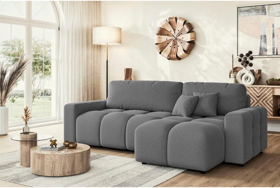 INOSIGN Hoekbank FELICI slaapbank 233cm L-vorm met recamiere aan beide zijden monteerbaar