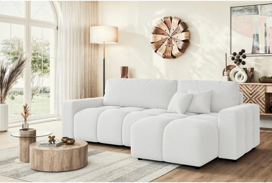 INOSIGN Hoekbank FELICI slaapbank 233cm L-vorm met recamiere aan beide zijden monteerbaar