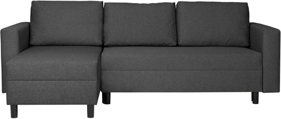 INOSIGN Hoekbank GLENOE slaapbank met bedlade ottomane aan beide zijden te monteren L-vorm afmetingen B D H: 230 135 84 5 cm velvet & zachte structuur - Foto 3