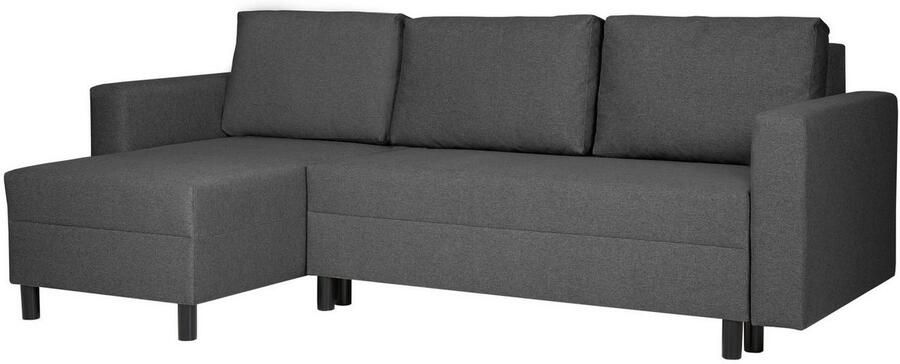 INOSIGN Hoekbank GLENOE slaapbank met bedlade ottomane aan beide zijden te monteren L-vorm afmetingen B D H: 230 135 84 5 cm velvet & zachte structuur - Foto 5