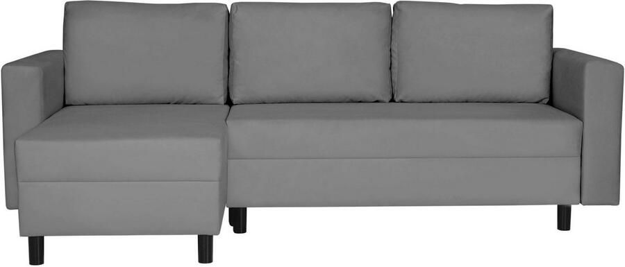 INOSIGN Hoekbank GLENOE slaapbank met bedlade ottomane aan beide zijden te monteren L-vorm afmetingen B D H: 230 135 84 5 cm velvet & zachte structuur - Foto 4