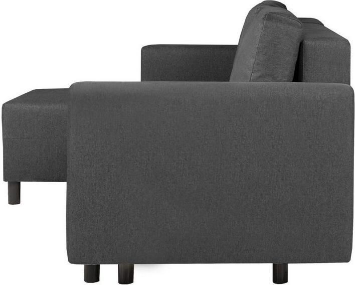 INOSIGN Hoekbank GLENOE slaapbank met bedlade ottomane aan beide zijden te monteren L-vorm afmetingen B D H: 230 135 84 5 cm velvet & zachte structuur - Foto 2