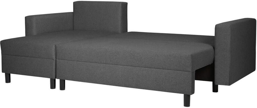 INOSIGN Hoekbank GLENOE slaapbank met bedlade ottomane aan beide zijden te monteren L-vorm afmetingen B D H: 230 135 84 5 cm velvet & zachte structuur - Foto 4