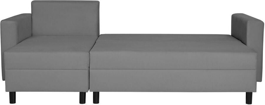 INOSIGN Hoekbank GLENOE slaapbank met bedlade ottomane aan beide zijden te monteren L-vorm afmetingen B D H: 230 135 84 5 cm velvet & zachte structuur - Foto 5