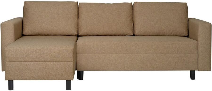 INOSIGN Hoekbank GLENOE slaapbank met bedlade ottomane aan beide zijden te monteren L-vorm afmetingen B D H: 230 135 84 5 cm velvet & zachte structuur - Foto 4