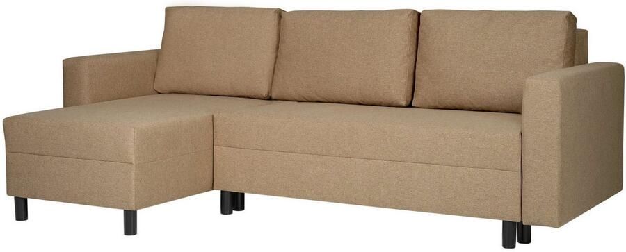 INOSIGN Hoekbank GLENOE slaapbank met bedlade ottomane aan beide zijden te monteren L-vorm afmetingen B D H: 230 135 84 5 cm velvet & zachte structuur - Foto 6