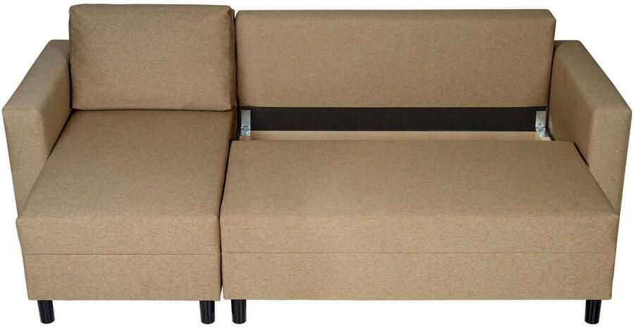 INOSIGN Hoekbank GLENOE slaapbank met bedlade ottomane aan beide zijden te monteren L-vorm afmetingen B D H: 230 135 84 5 cm velvet & zachte structuur - Foto 2