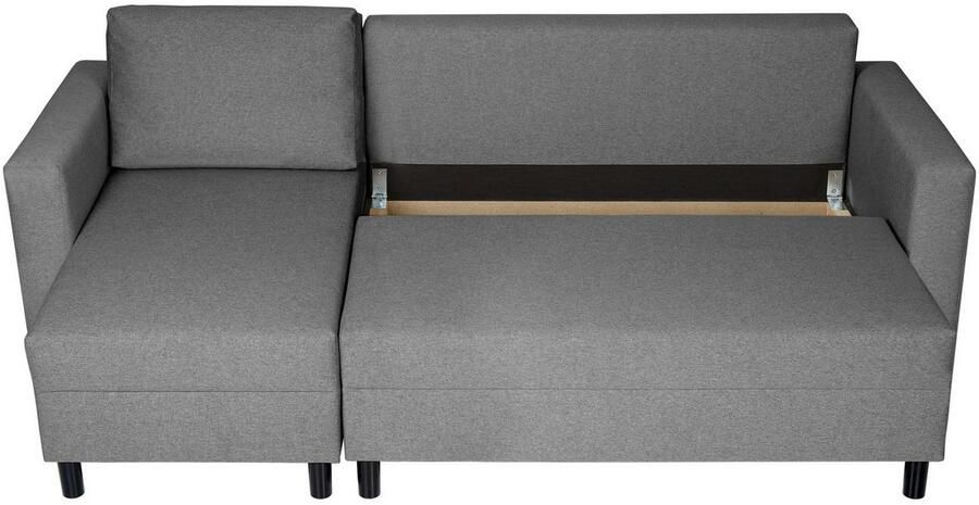 INOSIGN Hoekbank GLENOE slaapbank met bedlade ottomane aan beide zijden te monteren L-vorm afmetingen B D H: 230 135 84 5 cm velvet & zachte structuur - Foto 2