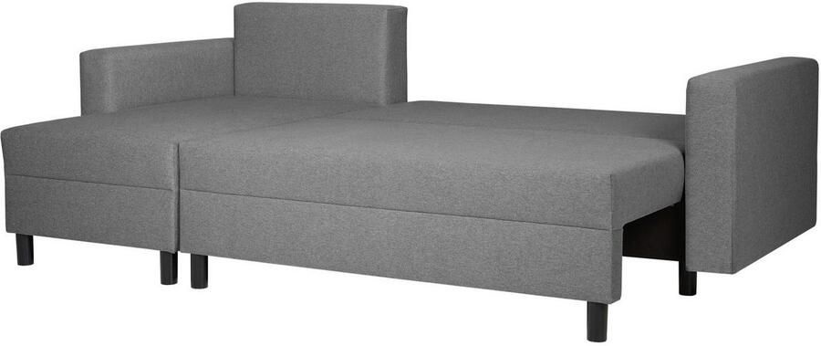 INOSIGN Hoekbank GLENOE slaapbank met bedlade ottomane aan beide zijden te monteren L-vorm afmetingen B D H: 230 135 84 5 cm velvet & zachte structuur - Foto 5