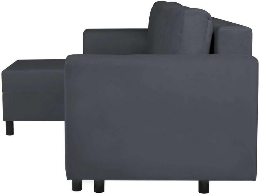 INOSIGN Hoekbank GLENOE slaapbank met bedlade ottomane aan beide zijden te monteren L-vorm afmetingen B D H: 230 135 84 5 cm velvet & zachte structuur