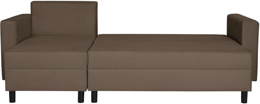 INOSIGN Hoekbank GLENOE slaapbank met bedlade ottomane aan beide zijden te monteren L-vorm afmetingen B D H: 230 135 84 5 cm velvet & zachte structuur - Foto 4