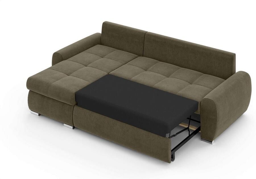 INOSIGN Hoekbank HAVERHILL slaapbank met bedlade afmetingen B H D: 237 89 166 cm