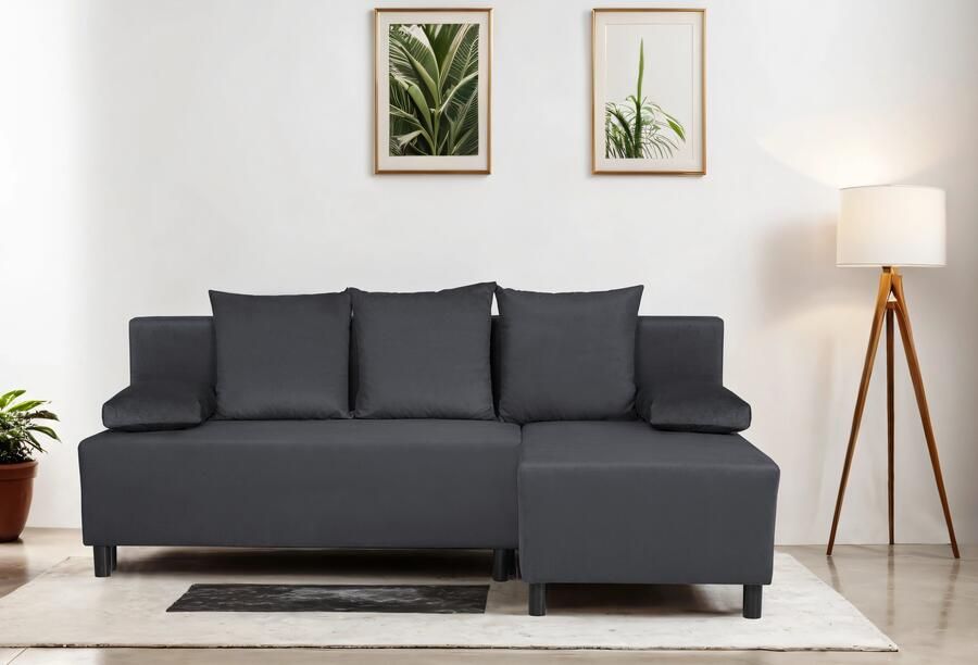 INOSIGN Hoekbank IWALANI slaapbank met bedlade ottomane aan beide zijden te monteren - Foto 9