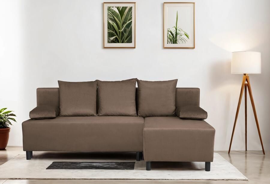 INOSIGN Hoekbank IWALANI slaapbank met bedlade ottomane aan beide zijden te monteren - Foto 9