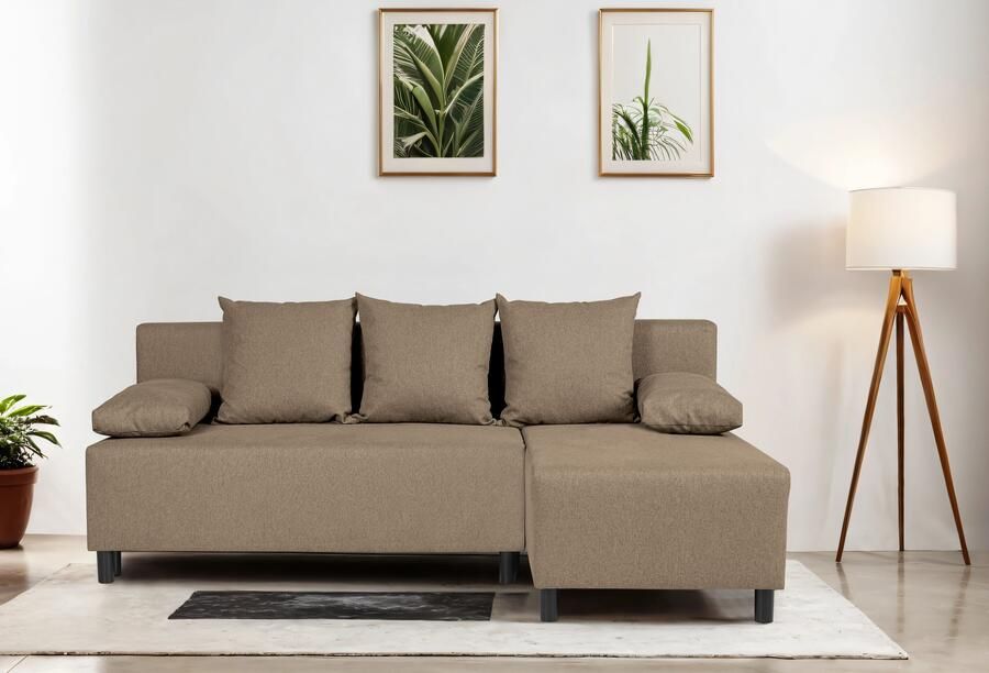 INOSIGN Hoekbank IWALANI slaapbank met bedlade ottomane aan beide zijden te monteren - Foto 7