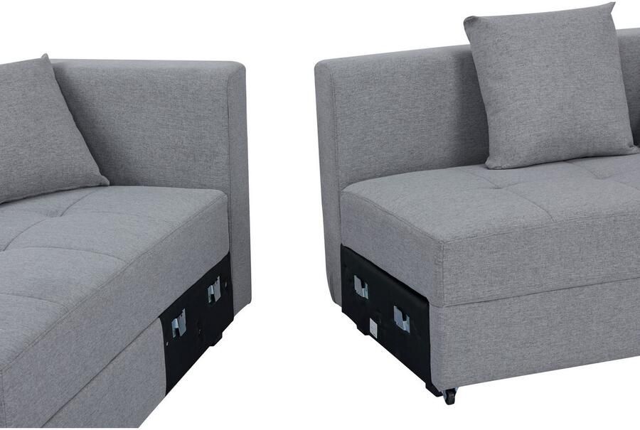 INOSIGN Hoekbank KILLAM 217 cm L-vorm met slaapfunctie en bedlade Recamière rechts links monteerbaar in cord en geweven stof - Foto 3