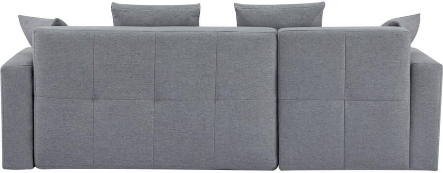 INOSIGN Hoekbank KILLAM 217 cm L-vorm met slaapfunctie en bedlade Recamière rechts links monteerbaar in cord en geweven stof - Foto 12