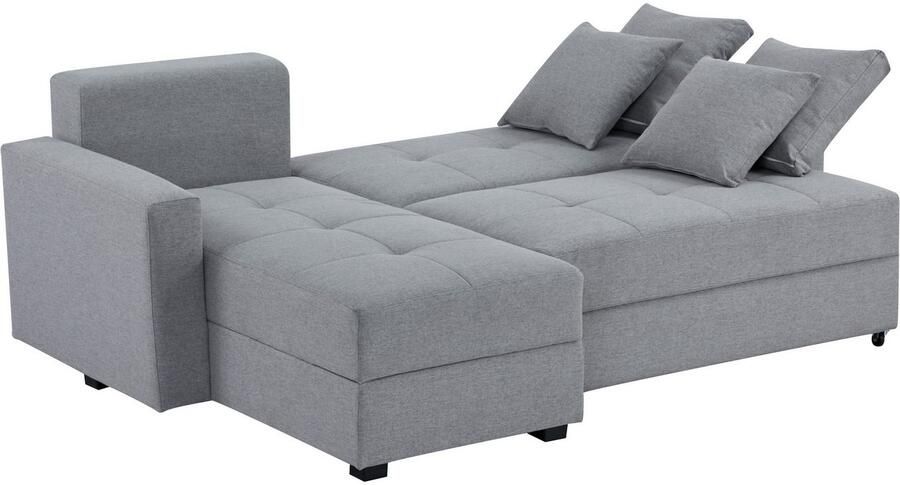 INOSIGN Hoekbank KILLAM 217 cm L-vorm met slaapfunctie en bedlade Recamière rechts links monteerbaar in cord en geweven stof - Foto 10