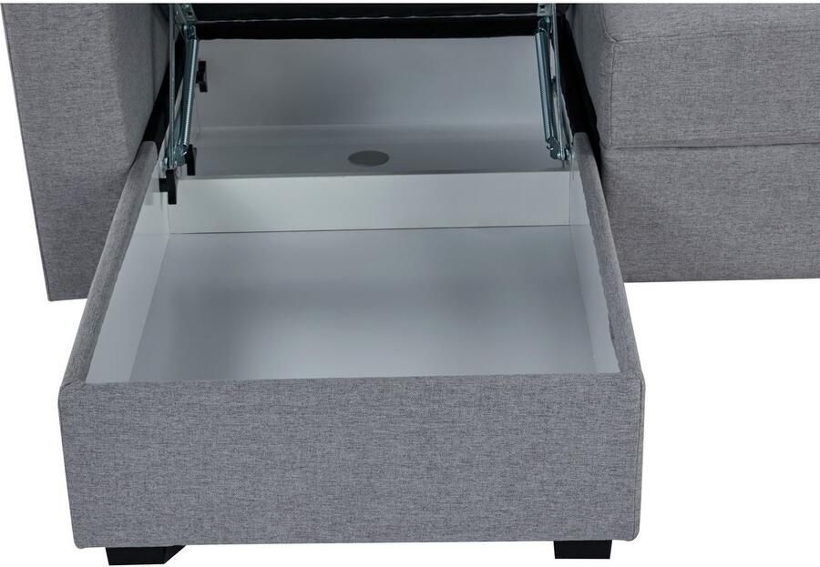 INOSIGN Hoekbank KILLAM 217 cm L-vorm met slaapfunctie en bedlade Recamière rechts links monteerbaar in cord en geweven stof - Foto 2