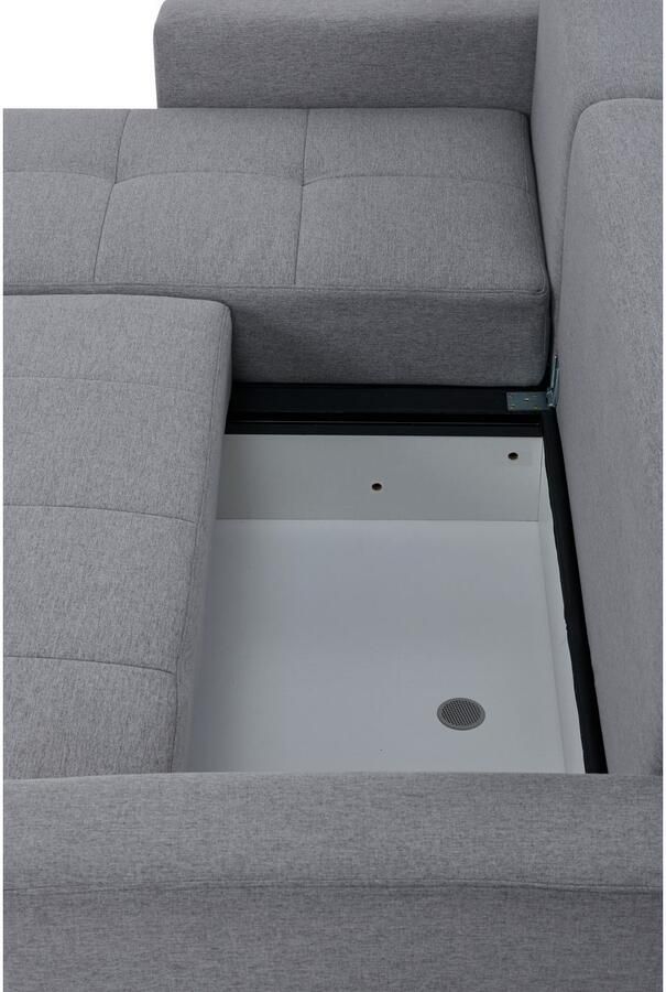 INOSIGN Hoekbank KILLAM 217 cm L-vorm met slaapfunctie en bedlade Recamière rechts links monteerbaar in cord en geweven stof - Foto 4