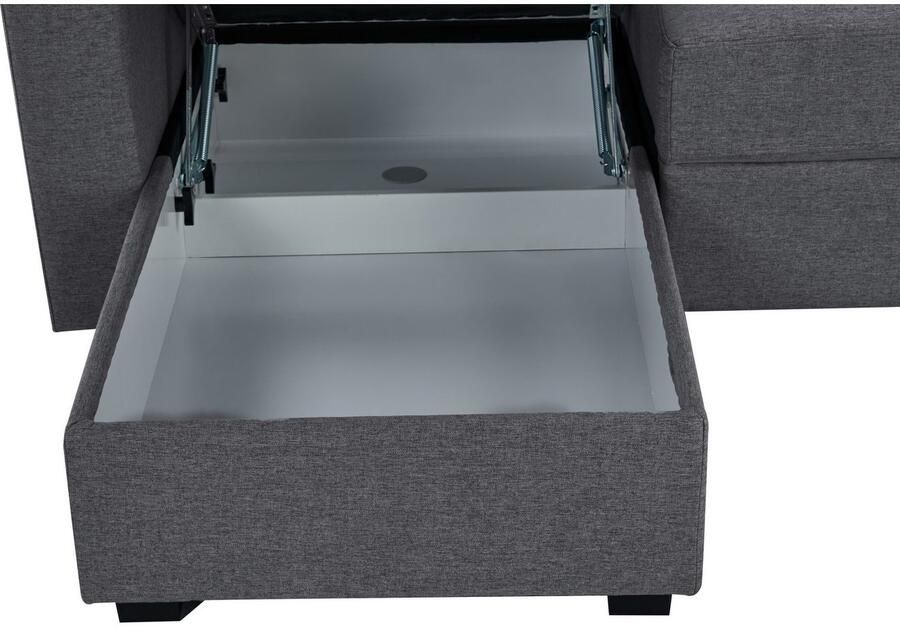 INOSIGN Hoekbank KILLAM 217 cm L-vorm met slaapfunctie en bedlade Recamière rechts links monteerbaar in cord en geweven stof - Foto 3