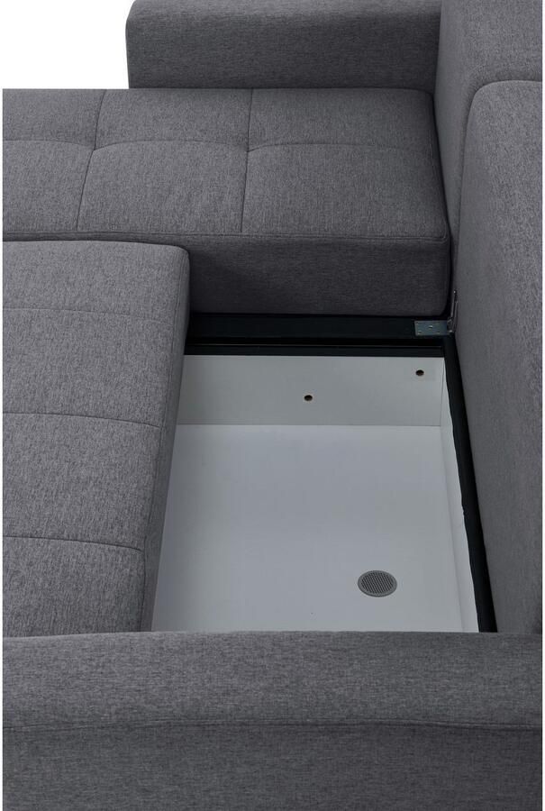 INOSIGN Hoekbank KILLAM 217 cm L-vorm met slaapfunctie en bedlade Recamière rechts links monteerbaar in cord en geweven stof - Foto 5