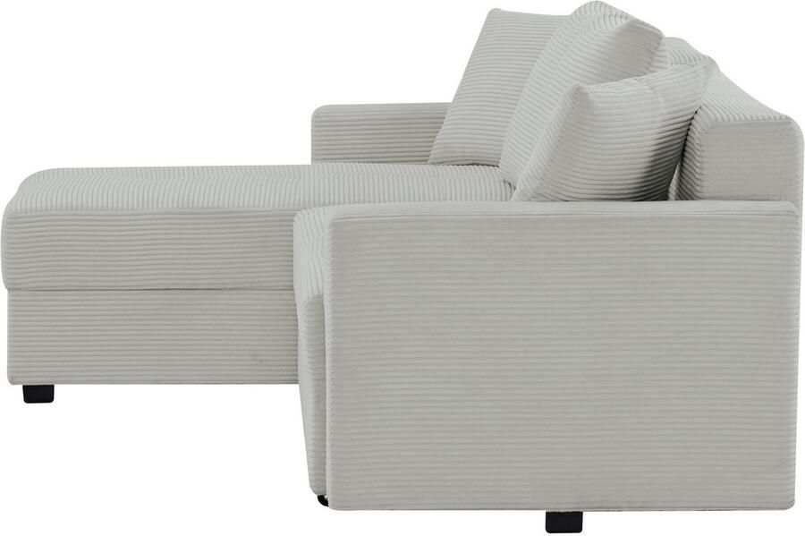 INOSIGN Hoekbank KILLAM 217 cm L-vorm met slaapfunctie en bedlade Recamière rechts links monteerbaar in cord en geweven stof - Foto 5