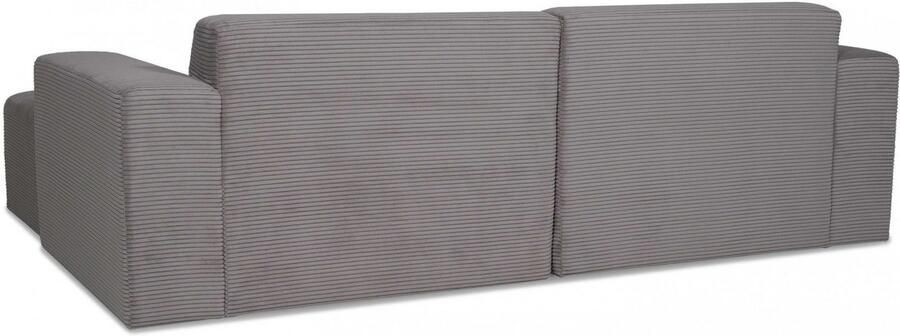 INOSIGN Hoekbank Koa 228 cm L-vorm modulair bankstel webstof cord Designbank zachte lounge-zitcomfort golfondersteuning tot aan de vloer - Foto 6