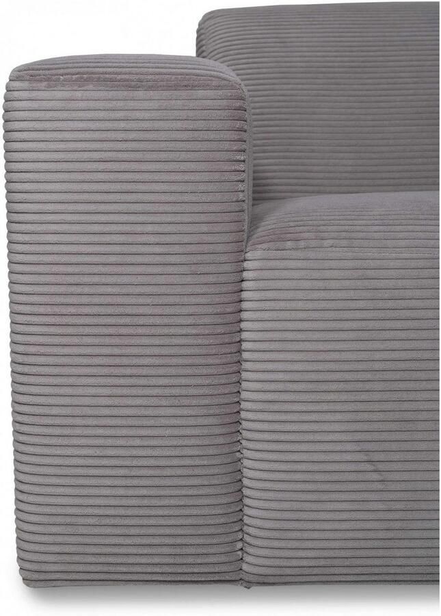 INOSIGN Hoekbank Koa 228 cm L-vorm modulair bankstel webstof cord Designbank zachte lounge-zitcomfort golfondersteuning tot aan de vloer - Foto 3